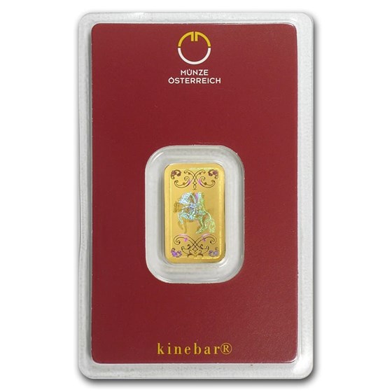 5 gram Gold Bar - Austrian Mint KineBar Design (In Assay) 5 gram Gold Bar - Austrian Mint KineBar Design (In Assay)